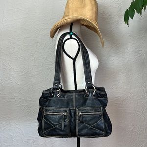 Tignanello Pebbled Leather Shoulder Tote